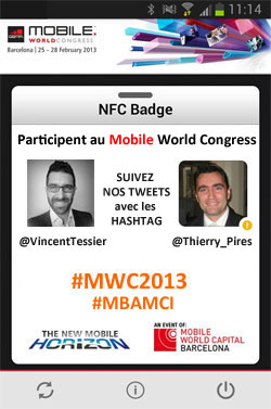 Retrouvez mes tweets au Mobile World Congress